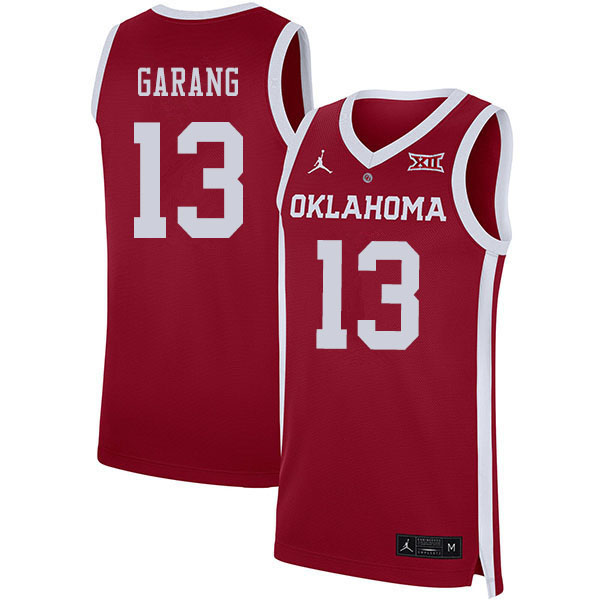 Oklahoma Sooners #13 Anyang Garang College Basketball Jerseys Sale-Crimson